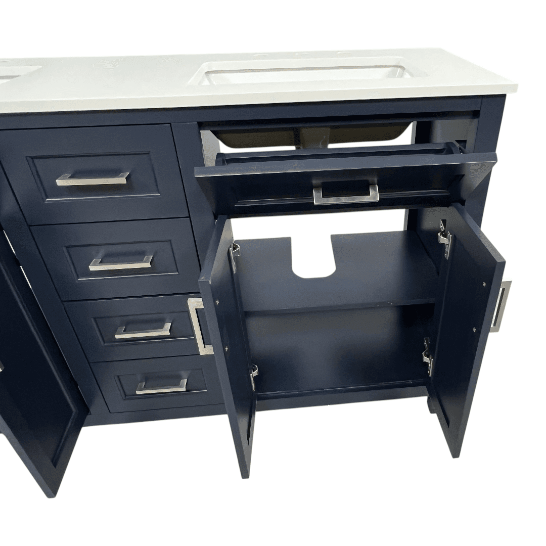 Lark Manor Chezkel 60'' Fully Assembled Double Bathroom Vanity with Ceramic Sink - Thumbnail 14