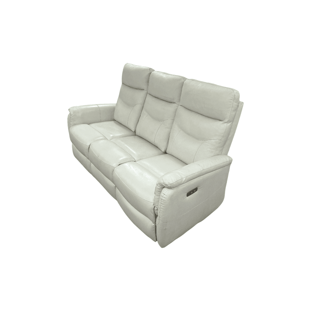 Latitude Run Viradis Genuine Leather Zero Clearance Recliner Power Reclining Sofa With USB Port, Modern 3 Seater Recliner Couch - Thumbnail 15