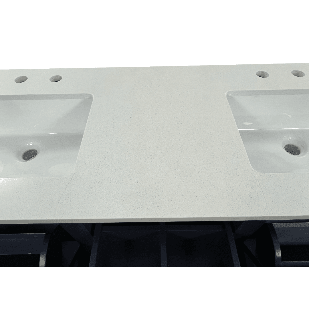 Lark Manor Chezkel 60'' Fully Assembled Double Bathroom Vanity with Ceramic Sink - Thumbnail 18