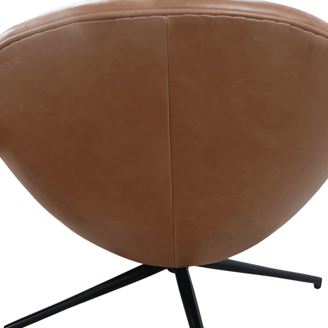 Castlery Arden Leather Swivel Armchair Set of 2 - Thumbnail 12