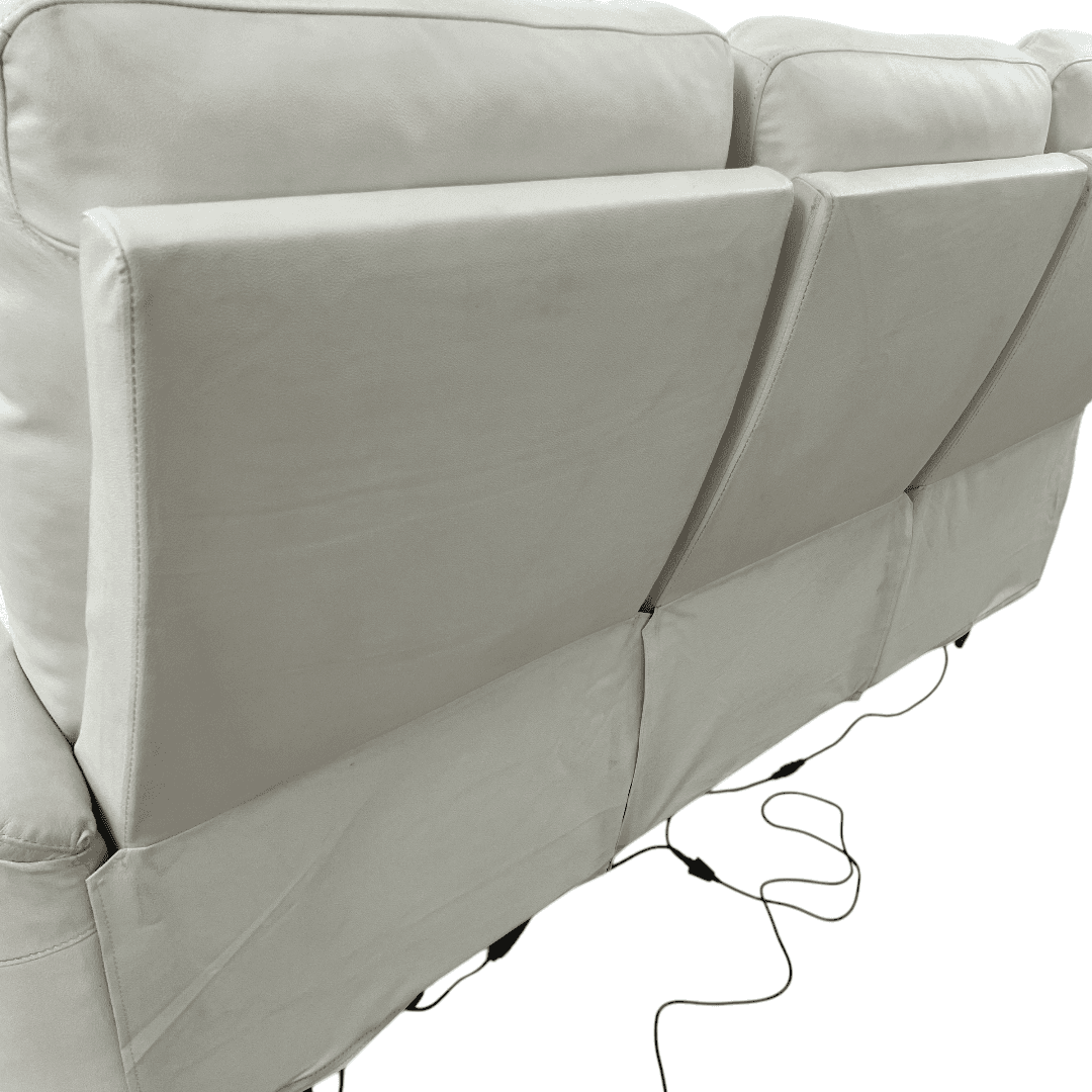 Latitude Run Viradis Genuine Leather Zero Clearance Recliner Power Reclining Sofa With USB Port, Modern 3 Seater Recliner Couch - Thumbnail 18