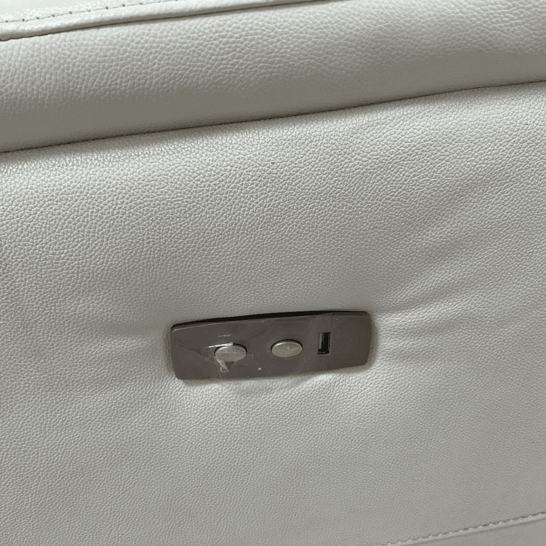 Latitude Run Viradis Genuine Leather Zero Clearance Recliner Power Reclining Sofa With USB Port, Modern 3 Seater Recliner Couch - Thumbnail 10