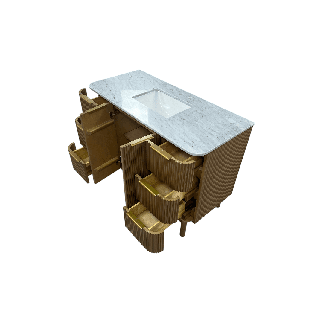 Highbury Furnishings Kensington 48" Bathroom Vanity in Fluted Birch - Thumbnail 22