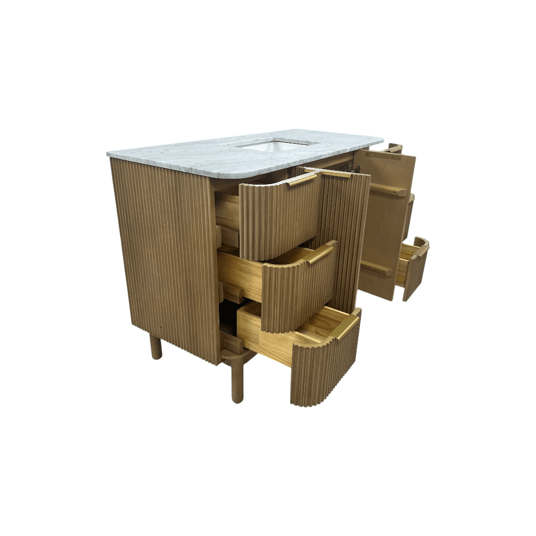 Highbury Furnishings Kensington 48" Bathroom Vanity in Fluted Birch - Thumbnail 25