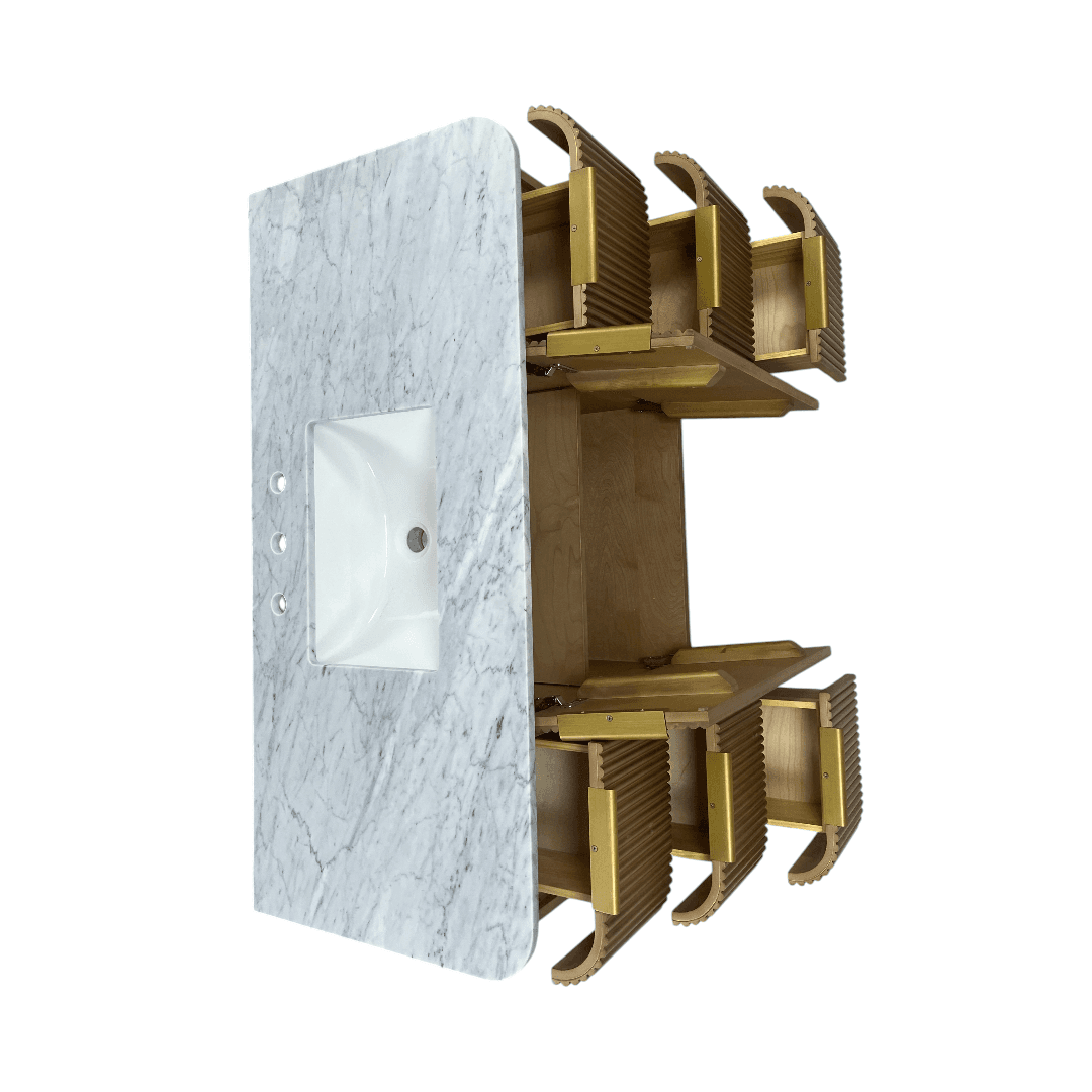 Highbury Furnishings Kensington 48" Bathroom Vanity in Fluted Birch - Thumbnail 26