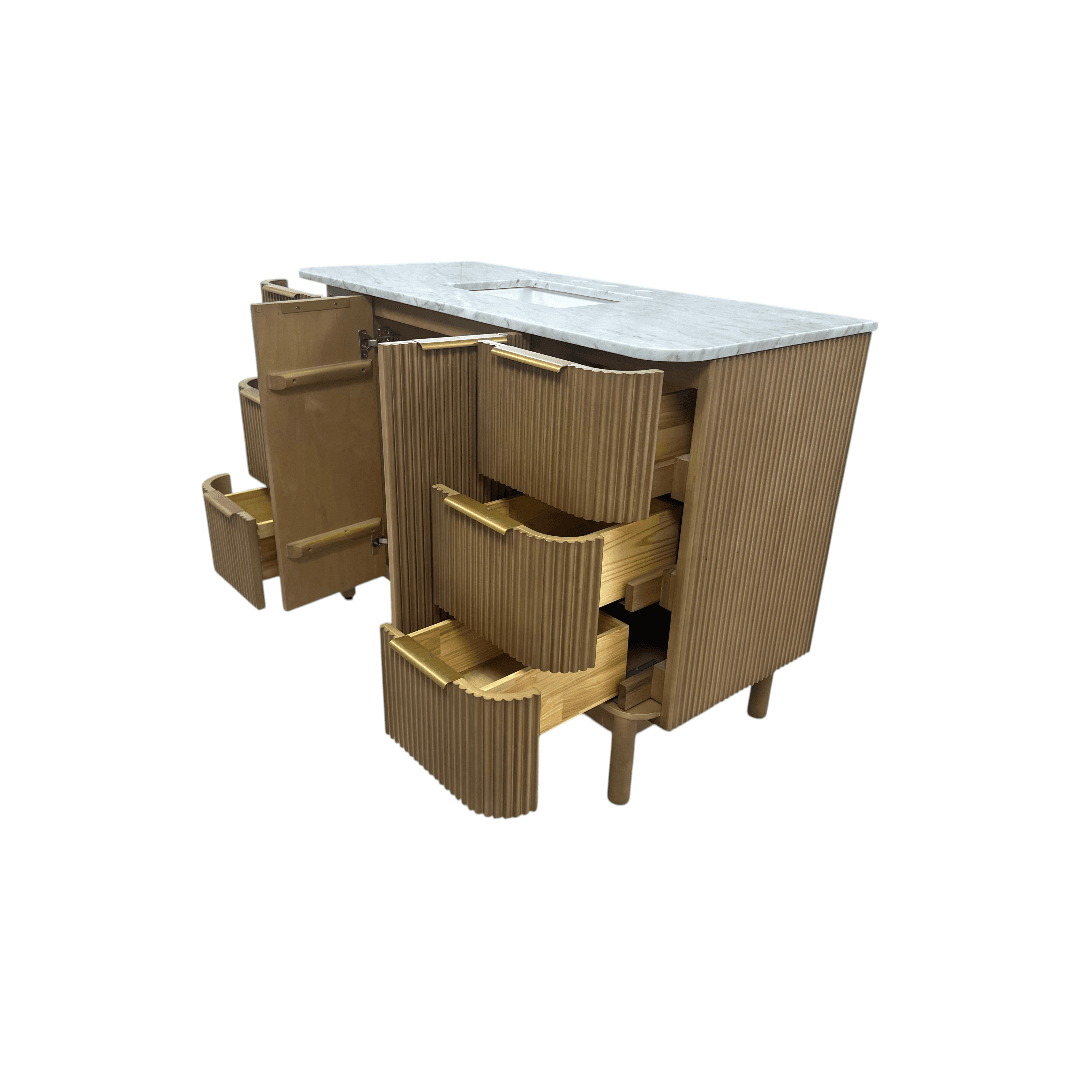 Highbury Furnishings Kensington 48" Bathroom Vanity in Fluted Birch - Thumbnail 23