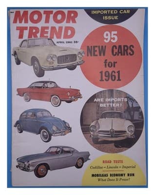 Motor Trend April 1961 Imported Cars 1961 Magazine - Image 1