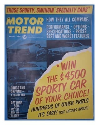 Motor Trend May 1967 Sporty Specialty Cars Magazine - Image 1