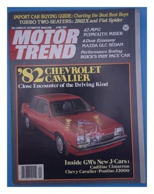 Motor Trend April 1981 '82 Chevrolet Cavalier Automotive Magazine - Image 1