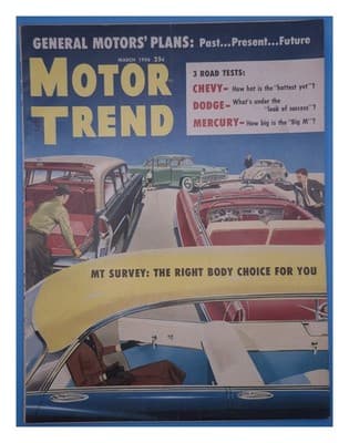 Motor Trend March 1956 General Motors Plans Magazine - Image 1