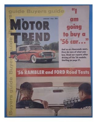 MOTOR TREND January 1956 Buyers Guide; Full Magazine - Image 1