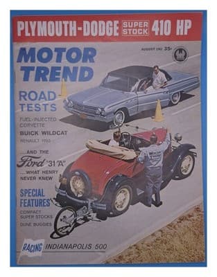 Motor Trend August 1962; Cars; Motor Sports; Vehicle Testing Magazine - Image 1