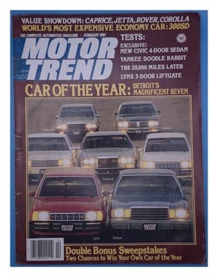 Motor Trend February 1981 Car of the Year Detroit's Magnificent Seven Magazine - Image 1