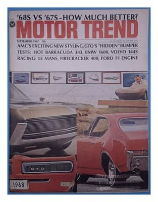 Motor Trend September 1967 How Much Better Car Magazine - Image 1