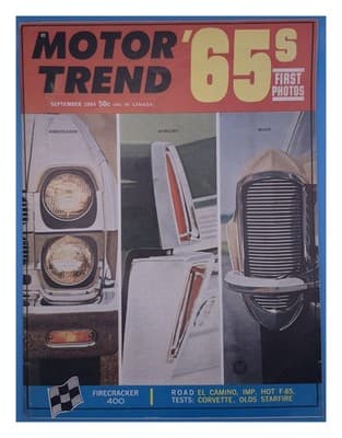 Motor Trend Sep 1964 '65 First Photos Corvette Buick Magazine - Image 1