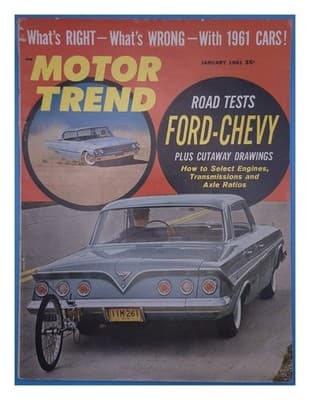 MOTOR TREND January 1961 What's Right-What's Wrong with 1961 Cars! Magazine - Image 1