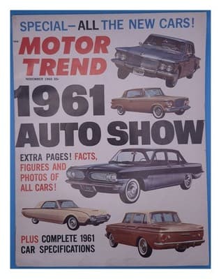 Motor Trend November 1960 Special All New Cars Magazine - Image 1