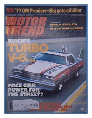 Motor Trend June 1976 Buick Turbo V-6 Car Magazine - Image 1