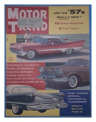 Motor Trend December 1956 1957 Cars; Vehicle Testing Magazine - Image 1