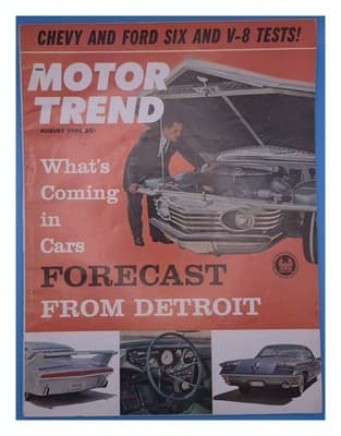 Motor Trend August 1961 What's Coming in Cars Magazine - Image 1
