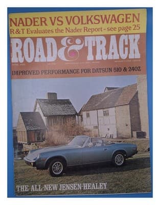 Road & Track April 1972 Nader vs Volkswagen Car Magazine - Image 1