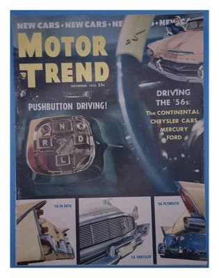 Motor Trend November 1955 New Cars & Pushbutton Driving Magazine - Image 1