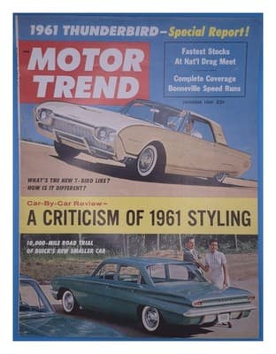 Motor Trend December 1960 1961 Thunderbird Special Report vintage car magazine - Image 1