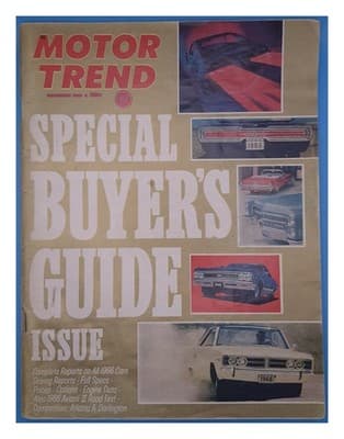 Motor Trend November 1965 Special Buyer's Guide Issue 1966 Cars Magazine - Image 1