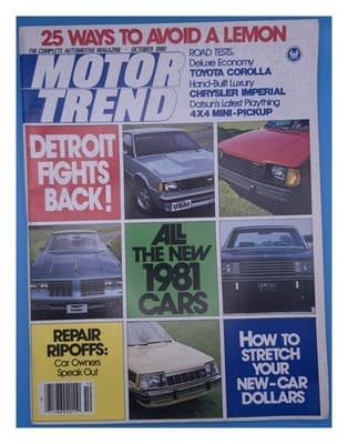 Motor Trend October 1980 25 Ways to Avoid a Lemon Magazine - Image 1