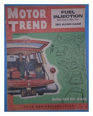 Motor Trend September 1954 Fuel Injection Car Magazine - Image 1