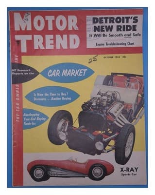 Motor Trend October 1954 Sports Car X-Ray Magazine - Image 1