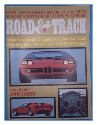 Road & Track December 1972 BMW Turbo; Urban Design; Vehicle Testing Magazine - Image 1