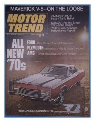 Motor Trend August 1969 Maverick V-8 Car Magazine - Image 1