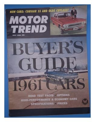 Motor Trend July 1961 Buyer's Guide 1961 CARS Magazine - Image 1