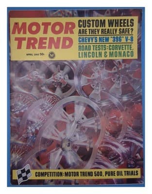 Motor Trend April 1965 Custom Wheels Car Magazine - Image 1