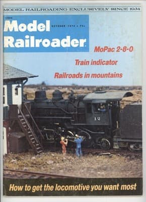 Model Railroader October 1974 How to Get Locomotive MoPac 2-8-0 Magazine - Image 1