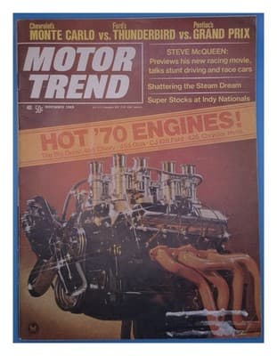 Motor Trend November 1969 Hot Engines Car Magazine - Image 1