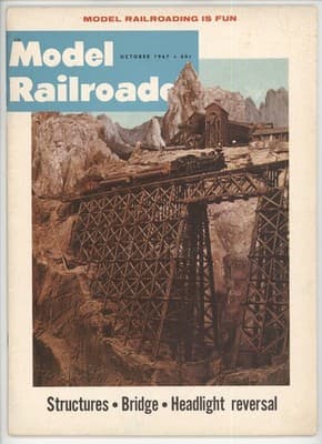 Model Railroader October 1967 Train Bridge Mountain Railroad Magazine - Image 1