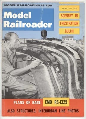 Model Railroader June 1961 Scenery Gulch EMD RS-1325 Magazine - Image 1
