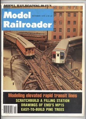 Model Railroader Oct 1978 Elevated Rapid Transit Lines Magazine - Image 1