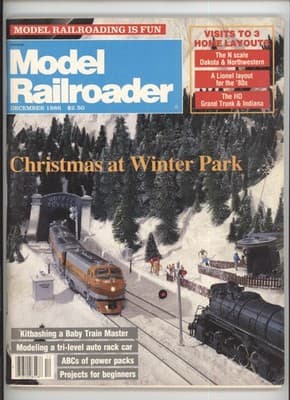 Model Railroader December 1986 Christmas at Winter Park Magazine - Image 1