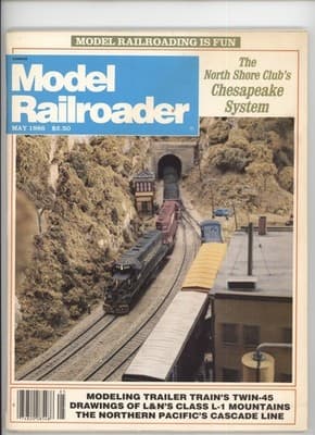 Model Railroader May 1986 North Shore Chesapeake System Magazine - Image 1