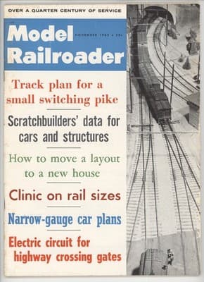 Model Railroader November 1962 Track Plan Switching Pike Magazine - Image 1