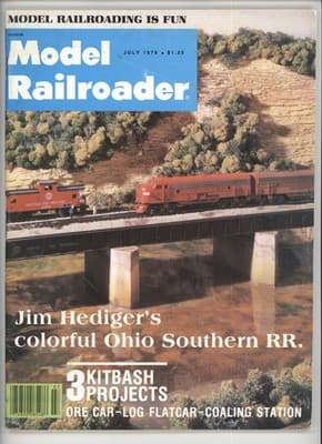 Model Railroader July 1978 Ohio Southern & N&W Model Trains Magazine - Image 1