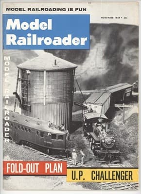 Model Railroader November 1959 U.P. Challenger Fold-Out Plan Magazine - Image 1