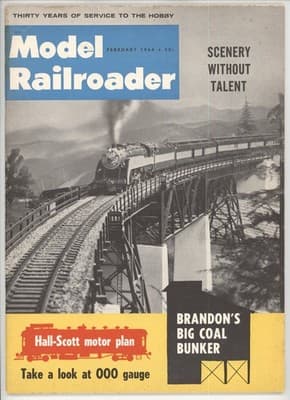 Model Railroader February 1964 Scenery Without Talent Magazine - Image 1