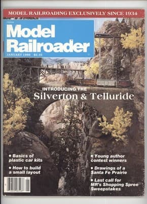 Model Railroader January 1986 Introducing Silverton & Telluride Magazine - Image 1