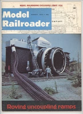 Model Railroader August 1973 Roving Uncoupling Ramps Magazine - Image 1