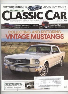 Hemmings Classic Car June 2013 Mustang Chrysler Magazine - Image 1