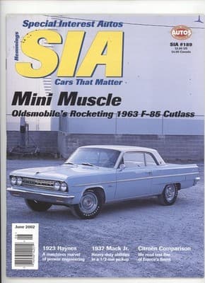 Hemmings SIA June 2002 Oldsmobile F-85 Cutlass Mini Muscle Magazine - Image 1